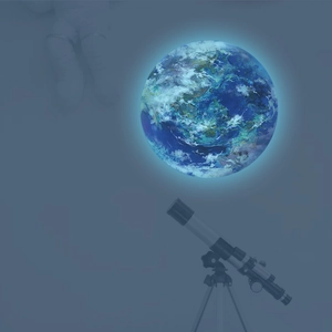 Glowing Earth Wall Sticker Blue Luminous Fluorescent PVC Decal Luminous Planet World Map Wall Mural For Kids Room Bedroom Home Art Decor