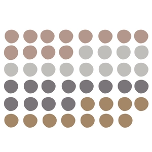 Morandi color dot wall stickers for bedroom with 47 pieces minimalist round circle decals