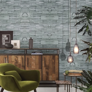 Industrial cement grey stone texture self-adhesive wallpaper for living room decor
