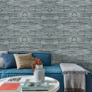 Self-adhesive grey stone texture wallpaper for modern living room background wall decor