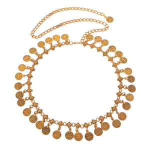 Detailansicht der böhmischen Goldmünzen-Taillenkette mit verstellbarem Verschluss