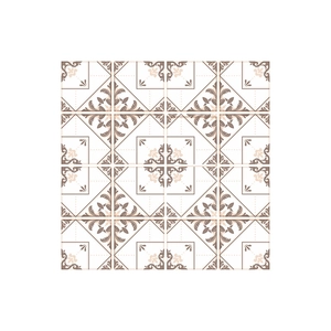 Retro geometric pattern tile stickers for kitchen wall and floor decoration in 16pcs set