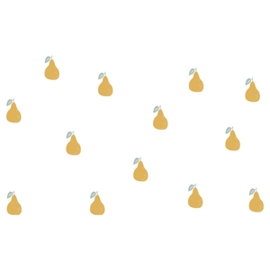 Cute yellow pear pattern wall stickers for children nursery and classroom decoration