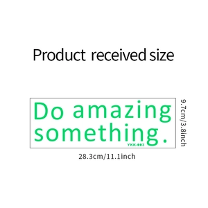 Luminous wall sticker dimensions 28.3x9.7cm with Do something amazing quote details