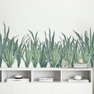 Nordic tropical snake plant wall stickers for creative minimalist home decor