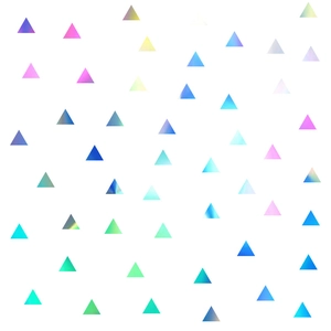 Sticker mural DIY triangle holographique moderne avec des motifs géométriques colorés
