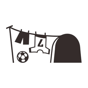 Black silhouette soccer wall stickers featuring jersey number 7 football and goal decor