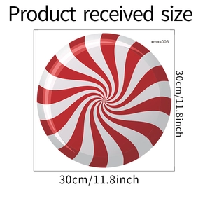 30cm Pfefferminz Bonbon Bodenaufkleber für Weihnachtsraumdekoration Stil xmas003