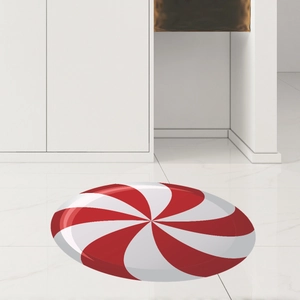Weihnachtliche Bodenaufkleber im Pfefferminz-Design für festliche Fensterdekorationen