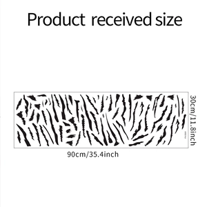 Dimensioni dettagliate dell'adesivo murale zebrato nero FX-D261 di 90x30cm per decorazione