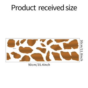 Detail showing the 30x90cm giraffe texture wall sticker size and pattern dimensions
