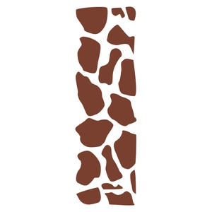 Vertical giraffe print wall sticker in dark brown for kids room home decoration