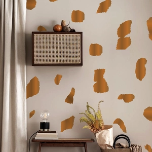 Giraffe Texture Wall Sticker PVC Self-Adhesive Brown Animal Print Decal Modern Artistic Home Decor For Bedroom Kids Room