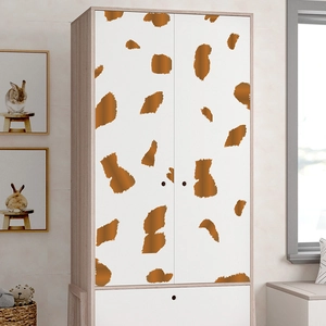 Brown giraffe pattern wall stickers for kid's room furniture and home wall decoration