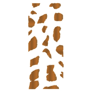 Self-adhesive brown giraffe print wall sticker for children's room home decoration