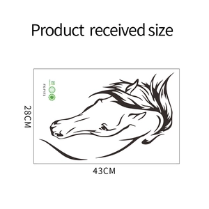 Artistic minimalist horse head wall sticker measurement 28x43cm model FX-F173