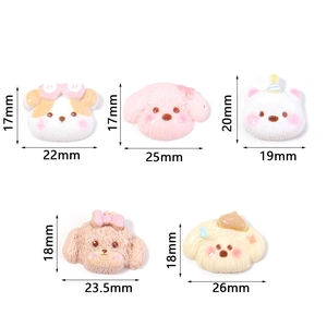 Amuletos de perro de resina para fundas de teléfono y decoración de zapatos Crocs