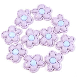 Platte hars bloembedeltjes in lavendel en lichtblauw voor DIY-haarspeldjes en hoesjes decor