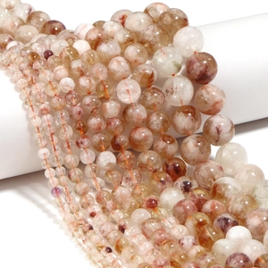 Perles Rondes en Quartz Rutile Jaune Naturel Perles de Pierre en Vrac pour la Création de Bijoux DIY Bracelet Collier Accessoires
