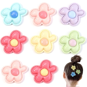 Hars Onregelmatige Bloem Patches Macaron Dopamine Steektextuur Platte Achterkant Bloem Charms Voor DIY Sieraden Maken