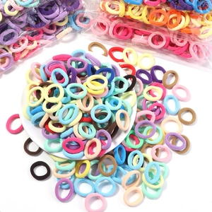 Colorful seamless elastic hair ties set in bulk packaging for kids DIY hair styling