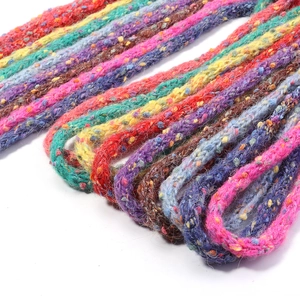 Colorful bouclé wool knit yarn ropes for DIY clothing accessories and autumn scarf knitting