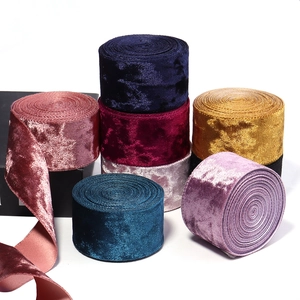Rolls of colorful glitter velvet ribbons for DIY crafts hair accessories and gift wrapping