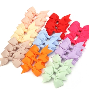 16er-Set bunte Schleifen-Haarspangen aus Ripsband für DIY-Haarschmuck und Basteln