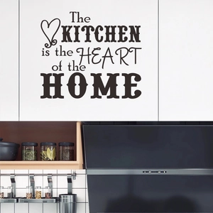 Creative kitchen wall sticker with quote The Kitchen is the Heart of the Home for decor