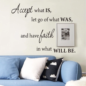 Inspirational English wall sticker for home decor in living room with DIY vinyl material