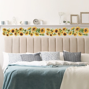 DIY sunflower wall decal stickers for home decor in living room or bedroom