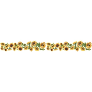 Self-adhesive sunflower flower bouquet wall sticker for bedroom and living room decor