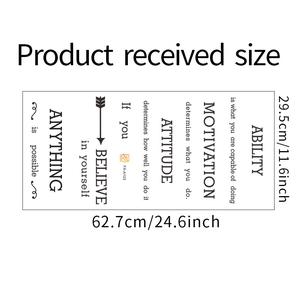 Détail du sticker mural avec dimensions 62,7cm x 29,5cm pour décoration de chambre