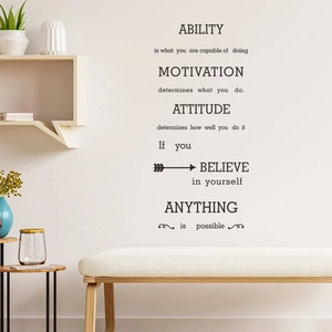 Stickers muraux avec citations anglaises pour chambre et salon décoration murale