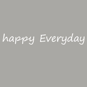 Minimalist Happy Everyday wall sticker with elegant script for home bedroom decor