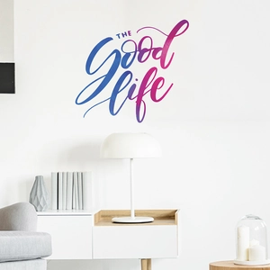 Sticker mural Good Life dégradé moderne pour décoration de chambre et de salon