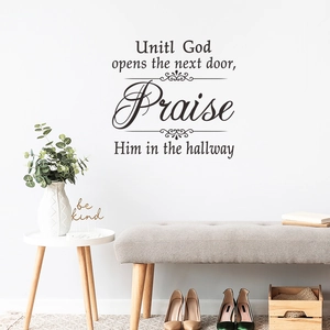 Inspirational English wall sticker Praise Him in the hallway decor for modern living rooms