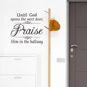 Minimalist Praise Him in the hallway quote wall sticker for home living room decor