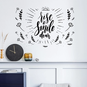 Adesivi murali fiori Rise & Smile dear per decorazione soggiorno e camera da letto