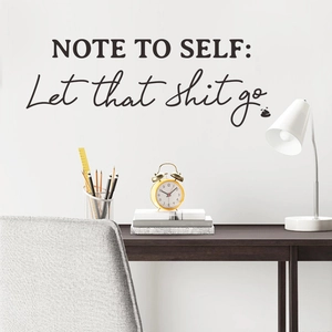 Sticker mural minimaliste 'Note to Self' pour décoration intérieure moderne