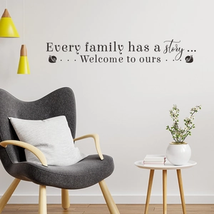 Inspirational Family quotes wall sticker with snails for home living room decor