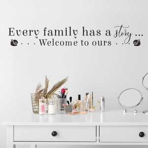 Family wall sticker with warm English quotes for home bedroom and living room decor