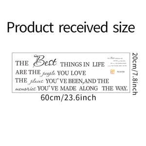 Détail macro du sticker mural FX-A155 avec citations anglaises inspirantes pour décor