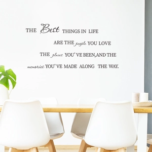 Sticker mural FX-A155 avec citation anglaise moderne pour salon au décor minimaliste
