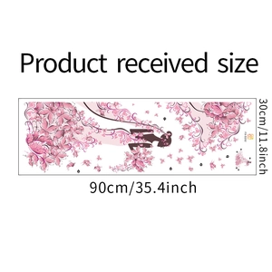 Detailed sheet of flower and butterfly lady wall stickers measuring 30x90cm