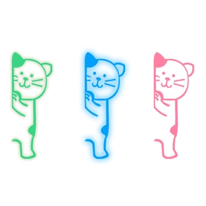 Luminous peeping cat wall stickers in green, blue, and pink for home switch decoration