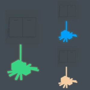 Luminous Spider Light Switch Sticker Glow In The Dark Wall Decal For Kids Room Halloween Decorative PVC Self Adhesive Sticker