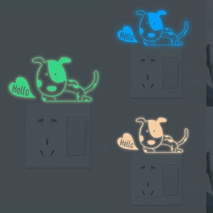 Leuchtender Zeichentrick Dalmatiner Hund Schalter Aufkleber Glow In The Dark Herz Wandtattoo Für Kinderzimmer Schlafzimmer Heim