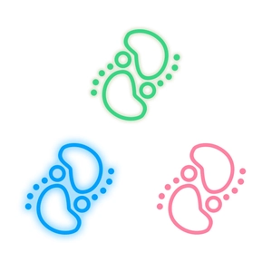 Luminous heart and dot wall stickers in green, blue and pink for home decoration
