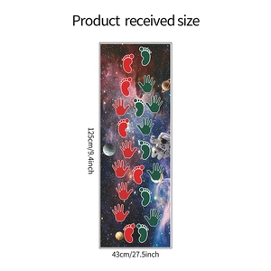 Detailed dimensions of the self-adhesive astronaut and star space theme floor stickers